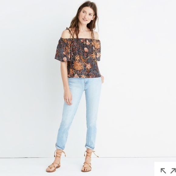 Madewell Tops - NEW • Madewell • Silk Cold Shoulder Floral Top S